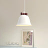 Modern Elegant Cream White Iron Bell Pendant Light Image - 3