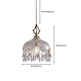 Modern Elegant Crystal Dome Adjustable Pendant Light Image - 16