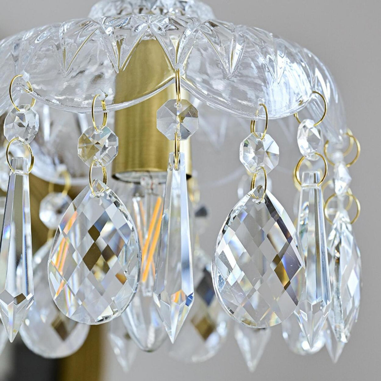 Modern Elegant Crystal Dome Adjustable Pendant Light Image - 8