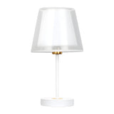 Modern Elegant Double Fabric Shade Iron Table Lamp Image - 18