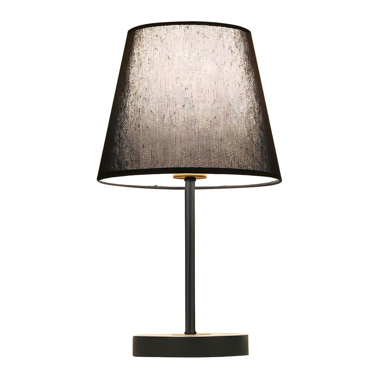 Modern Elegant Double Fabric Shade Iron Table Lamp Image - 2