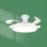 Modern Elegant Finish Round LED Ceiling Fan with Light Image - 2