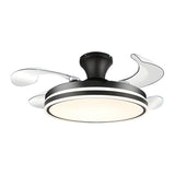 Modern Elegant Finish Round LED Ceiling Fan with Light Image - 8