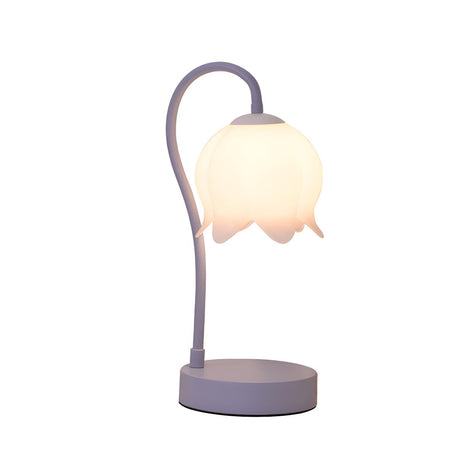 Modern Elegant Flower Bedroom Decor Metal Table Lamp Image - 2