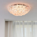 Modern Elegant Flower Petal Vaulted Flush Mount Light Image - 1