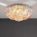 Modern Elegant Flower Petal Vaulted Flush Mount Light Image - 12