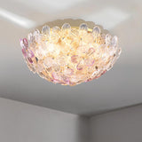 Modern Elegant Flower Petal Vaulted Flush Mount Light Image - 13