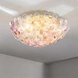 Modern Elegant Flower Petal Vaulted Flush Mount Light Image - 15