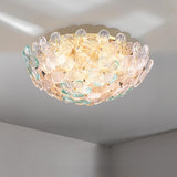 Modern Elegant Flower Petal Vaulted Flush Mount Light Image - 2