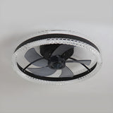 Modern Elegant Flush Ring Ceiling Fan with LED Light Image - 11