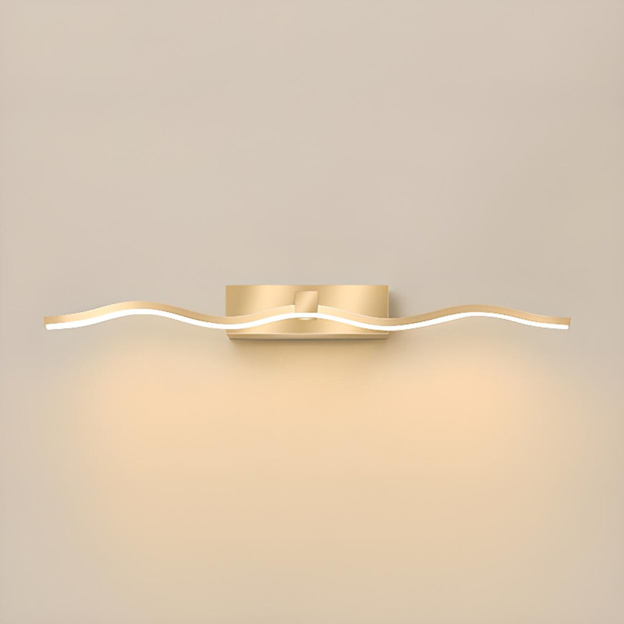 Modern Elegant Gold Wavy LED Vanity Wall Light  Image - 10