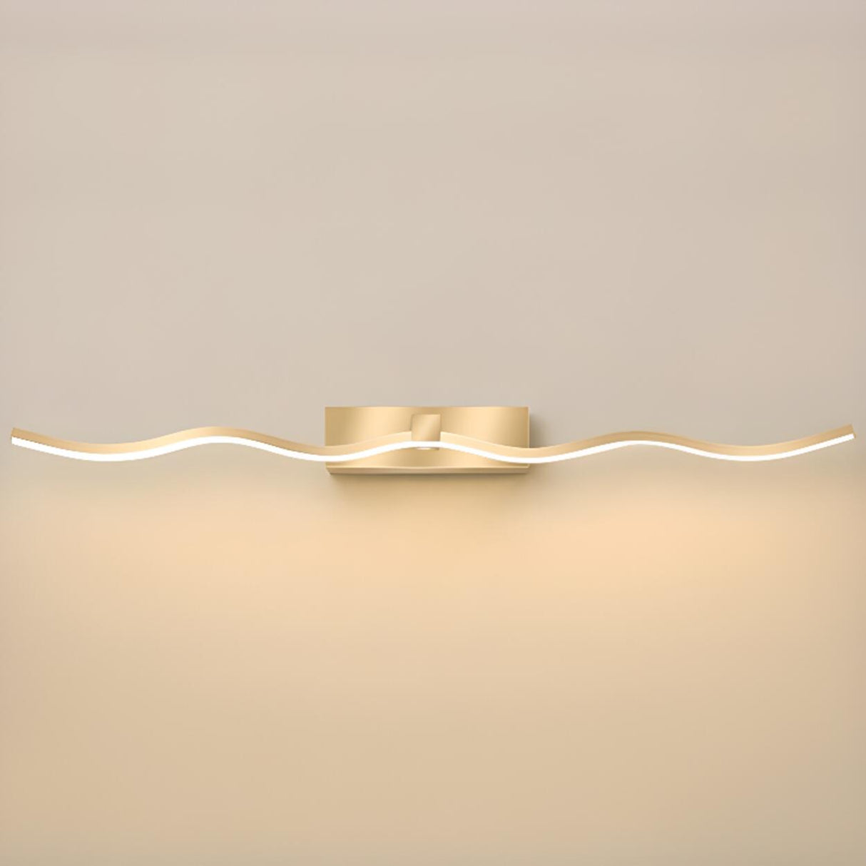 Modern Elegant Gold Wavy LED Vanity Wall Light  Image - 11