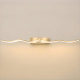 Modern Elegant Gold Wavy LED Vanity Wall Light  Image - 11