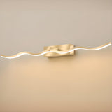 Modern Elegant Gold Wavy LED Vanity Wall Light  Image - 13