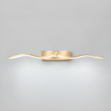 Modern Elegant Gold Wavy LED Vanity Wall Light  Image - 7