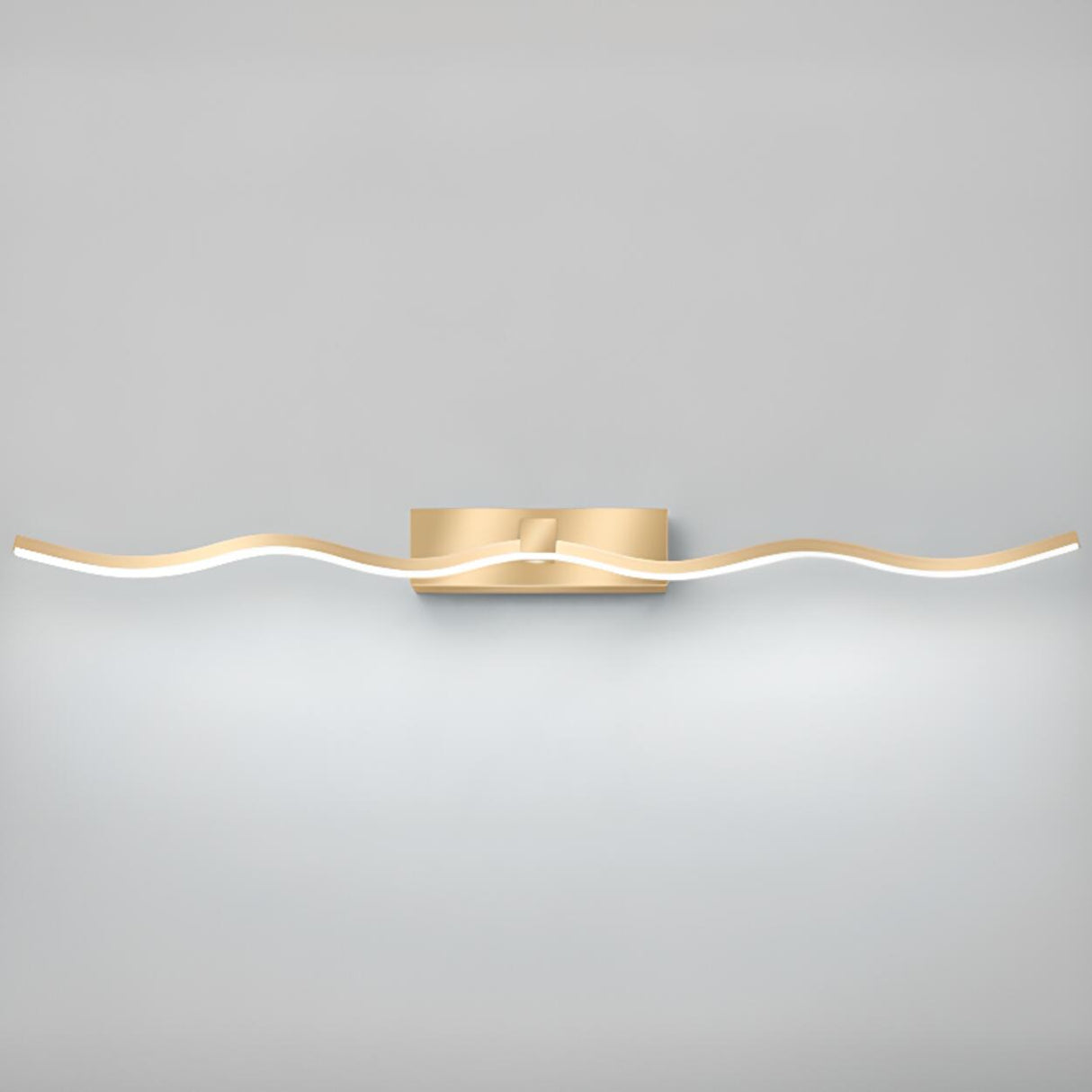 Modern Elegant Gold Wavy LED Vanity Wall Light  Image - 8