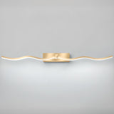 Modern Elegant Gold Wavy LED Vanity Wall Light  Image - 8