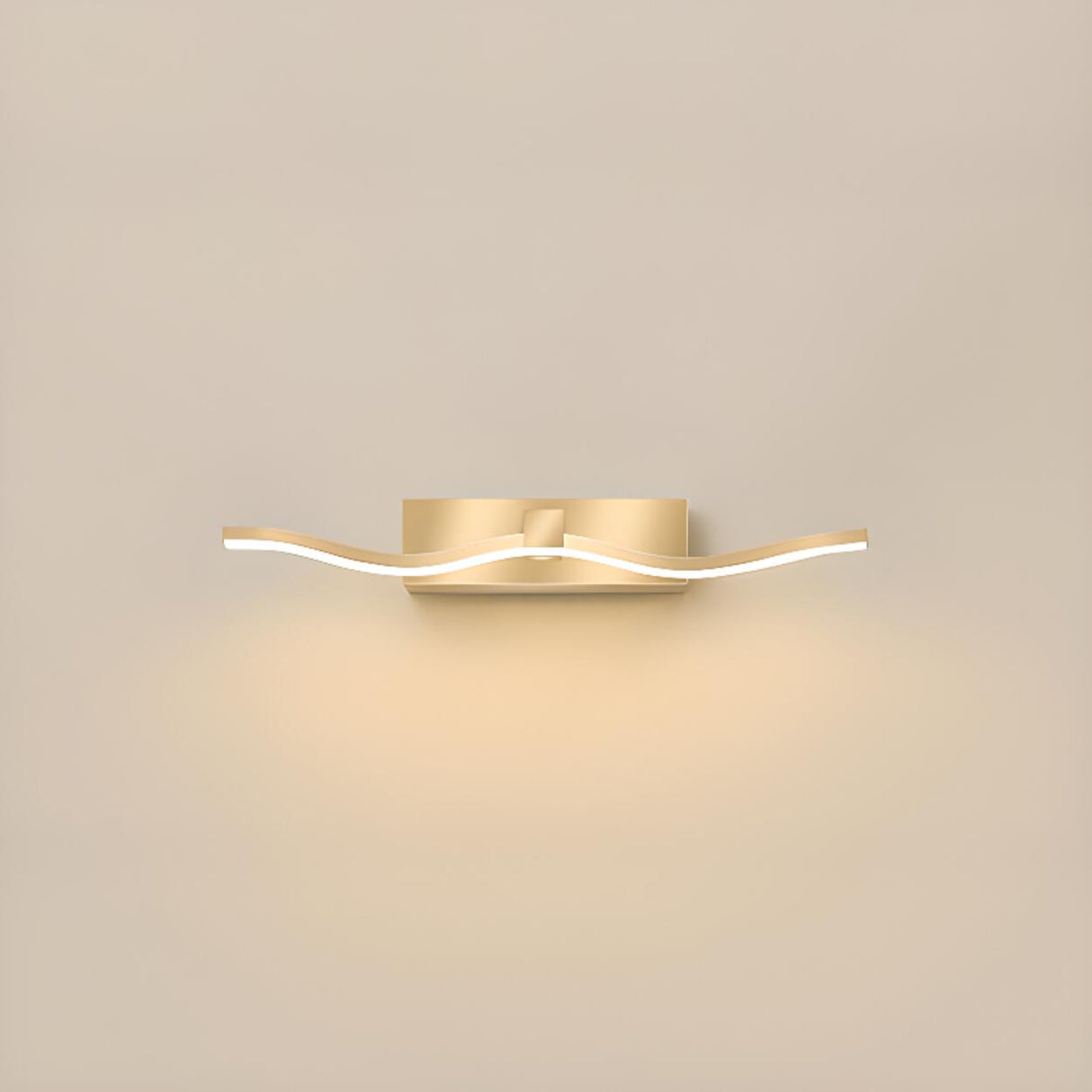 Modern Elegant Gold Wavy LED Vanity Wall Light  Image - 9