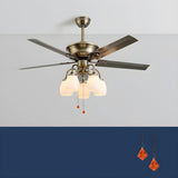 Modern Elegant Metal Flower Chandelier Fan with Light Image - 13