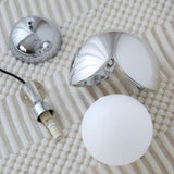 Modern Elegant Multicolor Globe White Glass Pendant Light Image - 12