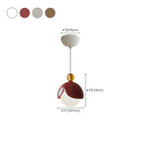 Modern Elegant Multicolor Globe White Glass Pendant Light #size