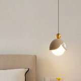 Modern Elegant Multicolor Globe White Glass Pendant Light Image - 4