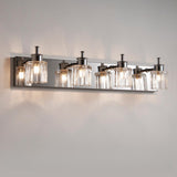 Modern Elegant Sliver 4-Light Vanity Fixture Light Image - 3