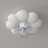 Modern Elegant White Cloud Shape Ceiling Fan with Light Image - 10