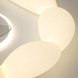 Modern Elegant White Cloud Shape Ceiling Fan with Light Image - 13