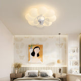 Modern Elegant White Cloud Shape Ceiling Fan with Light Image - 17