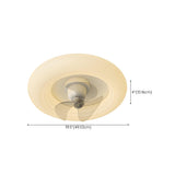 Modern Elegant White Cloud Shape Ceiling Fan with Light #size