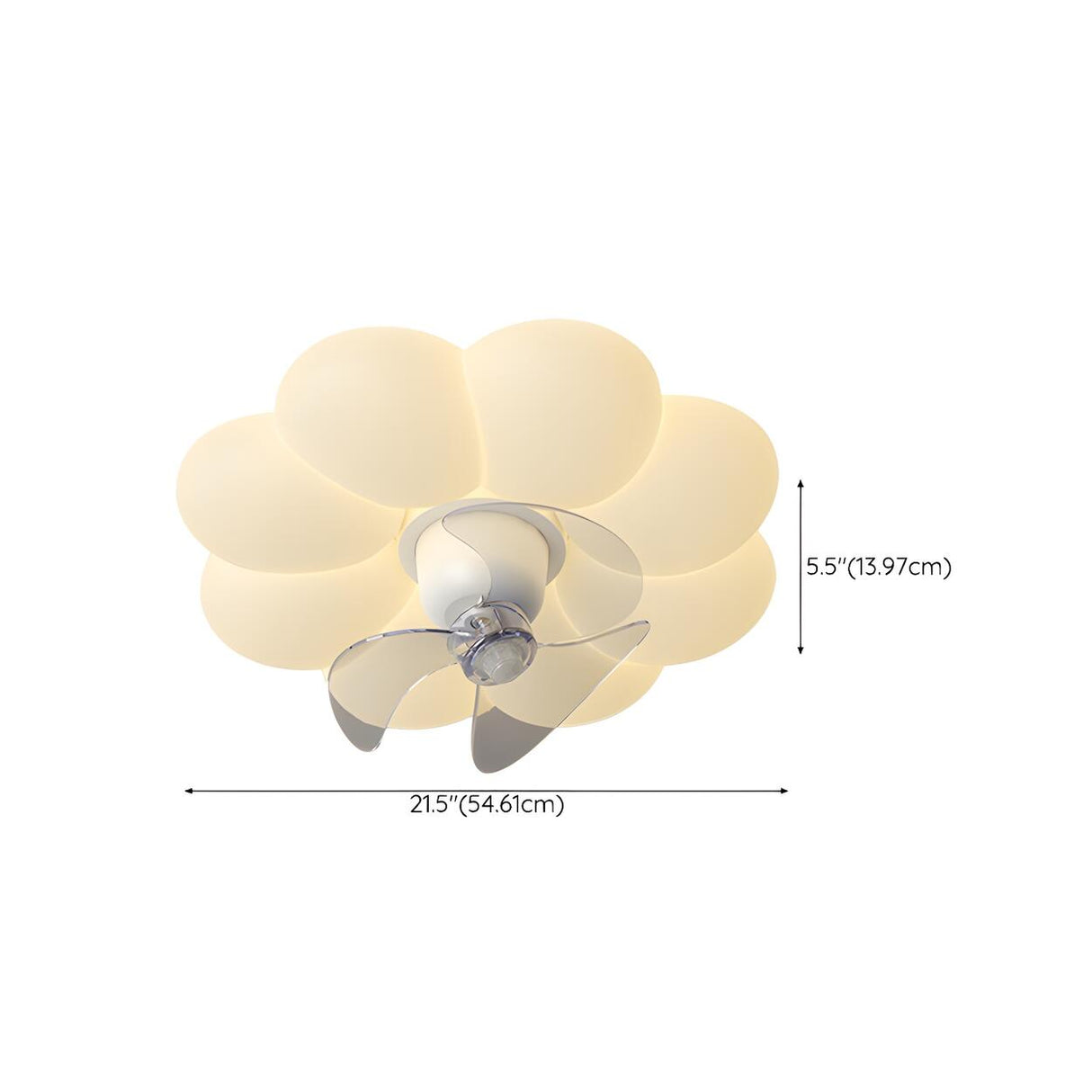 Modern Elegant White Cloud Shape Ceiling Fan with Light Image - 21