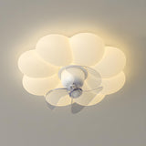 Modern Elegant White Cloud Shape Ceiling Fan with Light Image - 5