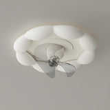 Modern Elegant White Cloud Shape Ceiling Fan with Light Image - 9