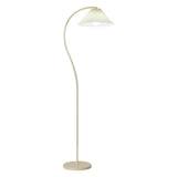 Modern Elegant White Flower Metal Arc Floor Lamp Image - 10