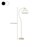 Modern Elegant White Flower Metal Arc Floor Lamp Image - 21