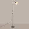 Modern Elegant White Flower Metal Arc Floor Lamp Image - 3