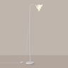 Modern Elegant White Flower Metal Arc Floor Lamp Image - 6