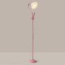 Modern Elegant White Flower Metal Arc Floor Lamp Image - 8