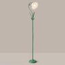 Modern Elegant White Flower Metal Arc Floor Lamp Image - 9