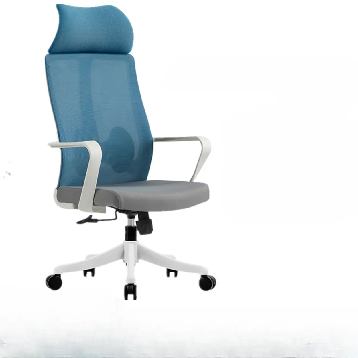 Modern Ergonomic Blue Mesh Adjustable Office Chair Image - 1