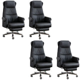 Modern Ergonomic Leather Office Chair with Wheels Image - 15