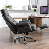 Modern Ergonomic Leather Office Chair with Wheels Image - 19