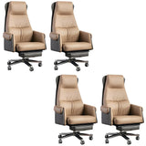 Modern Ergonomic Leather Office Chair with Wheels Image - 5