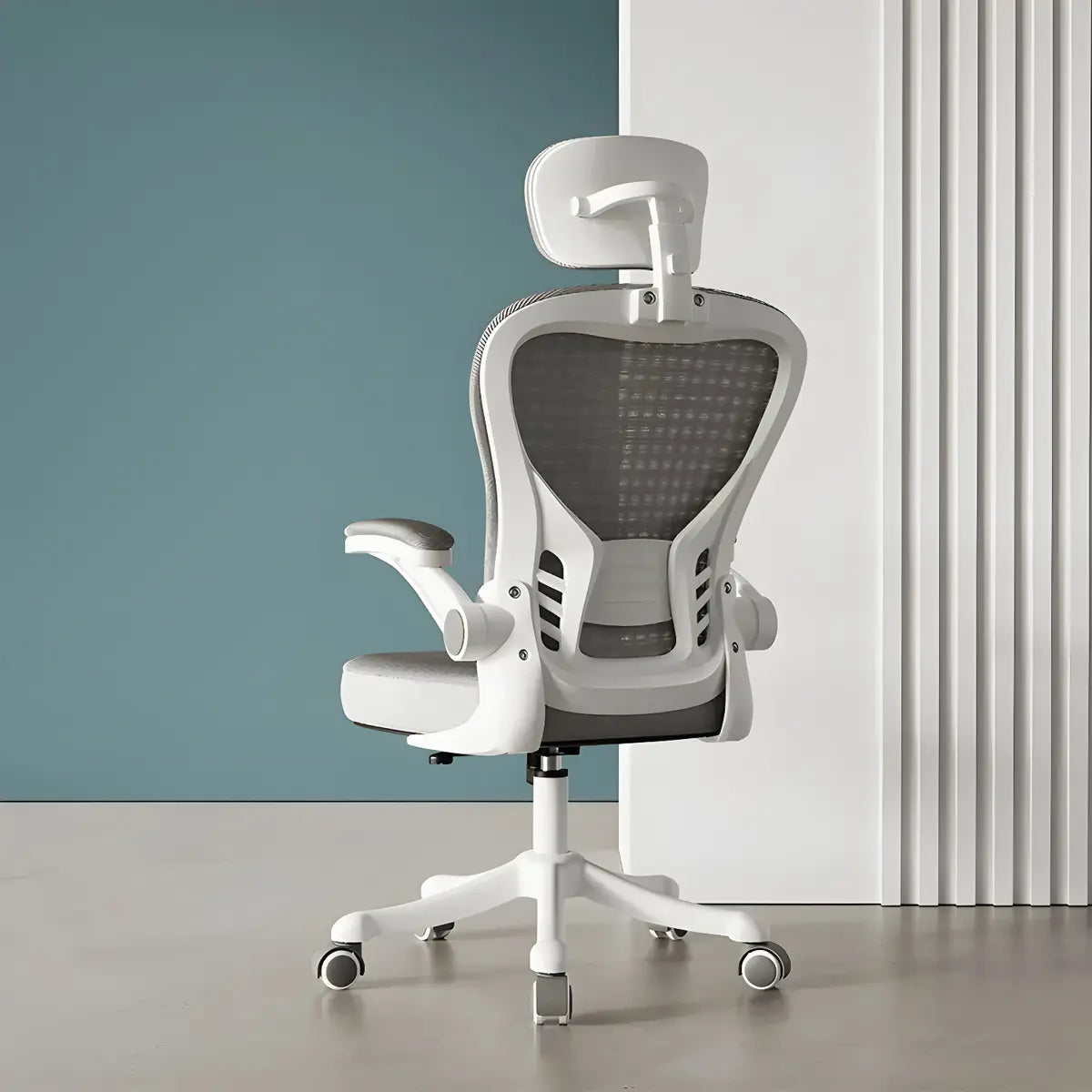 Modern Ergonomic Mesh Blue Adjustable Back Office Chair Image - 16