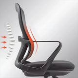 Modern Ergonomic Mesh Home Adjustable Grey Office Chair Image - 11