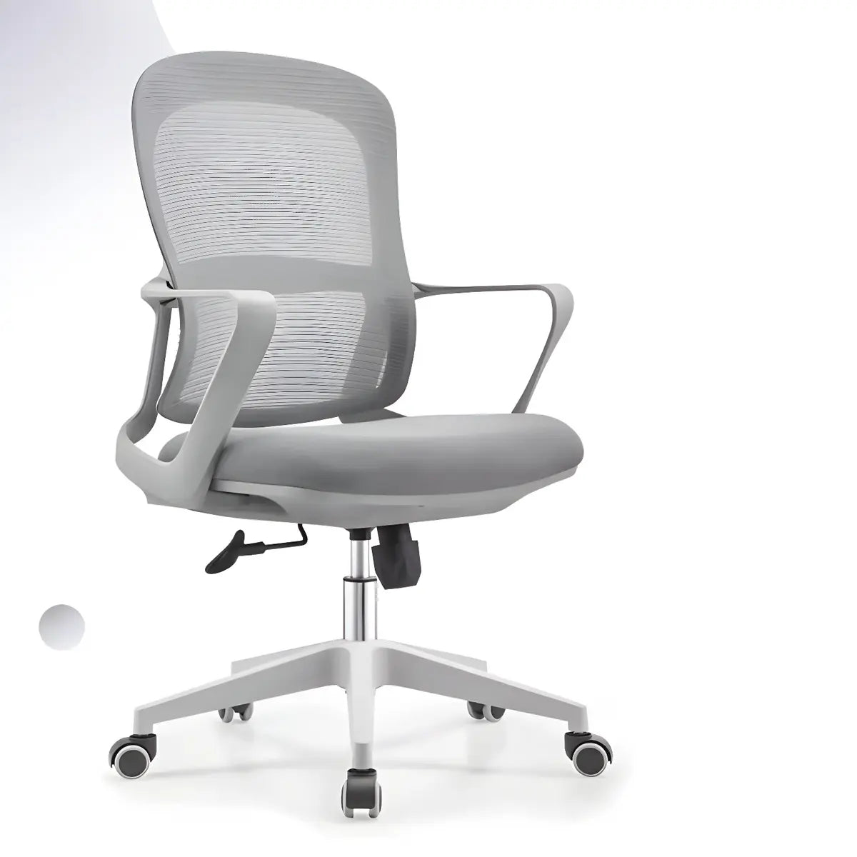 Modern Ergonomic Mesh Home Adjustable Grey Office Chair Image - 4