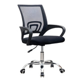 Modern Ergonomic Mesh Metal Base Black Office Chair Image - 5