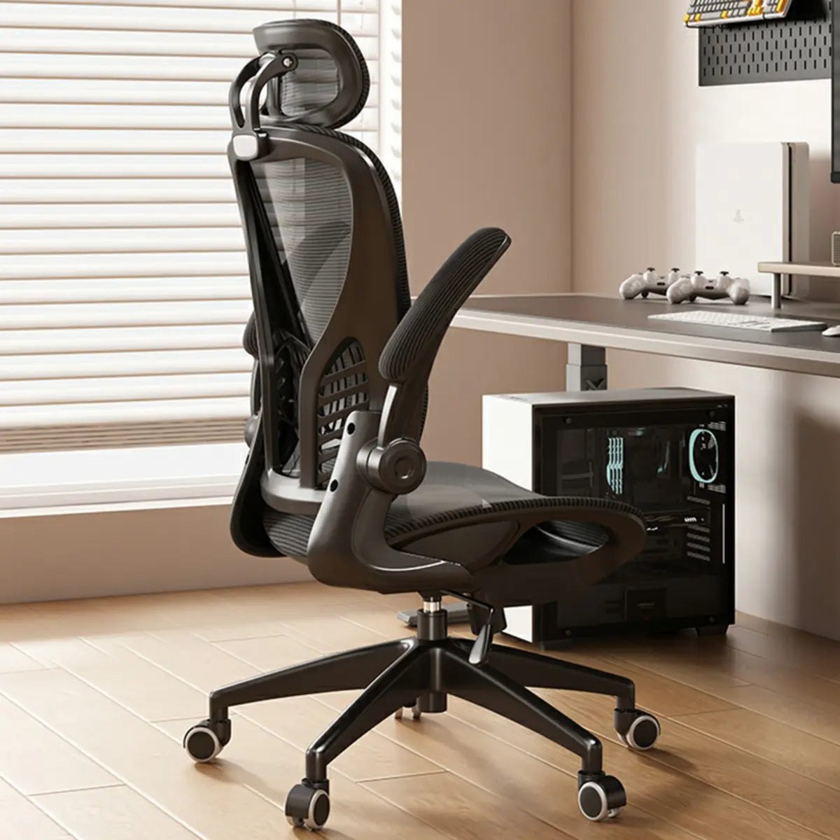 Modern Ergonomic Mesh Office Chair with Lumbar Support Image - 3