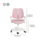 Modern Ergonomic Mesh Swivel Base Pink Office Chair Image - 13